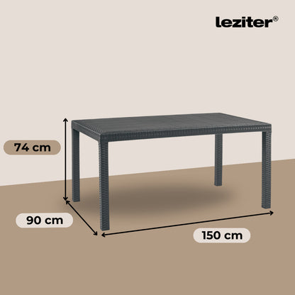 Set mobilier de grădină Hellma 6+1, grafit