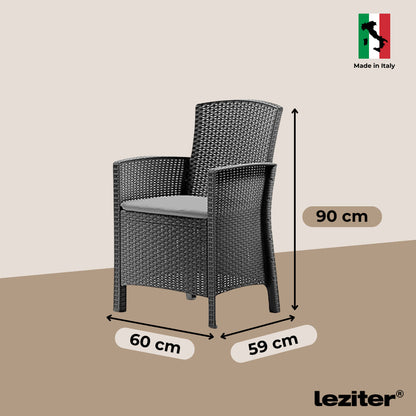 Set mobilier de grădină Hellma 6+1, grafit
