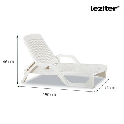 Șezlong Miami alb