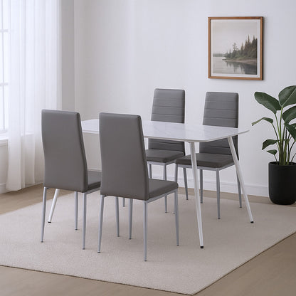 Set de masă Renton 4+1 gri-gri