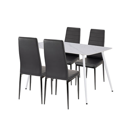 Set de masă Jenna 4+1 negru