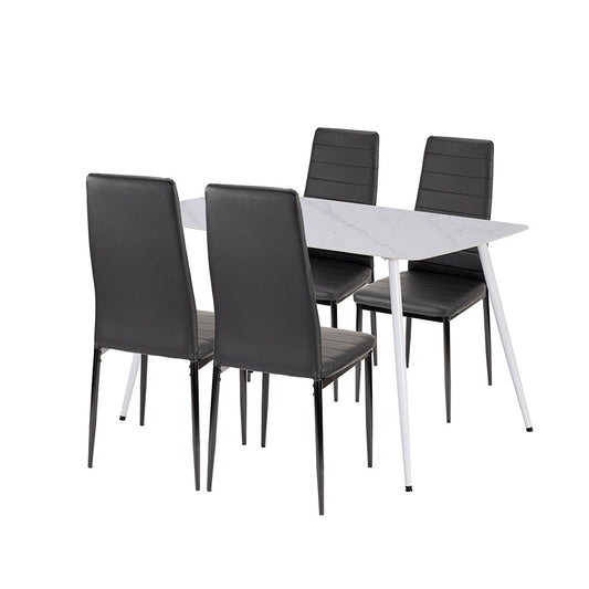 Set de masă Jenna 4+1 negru