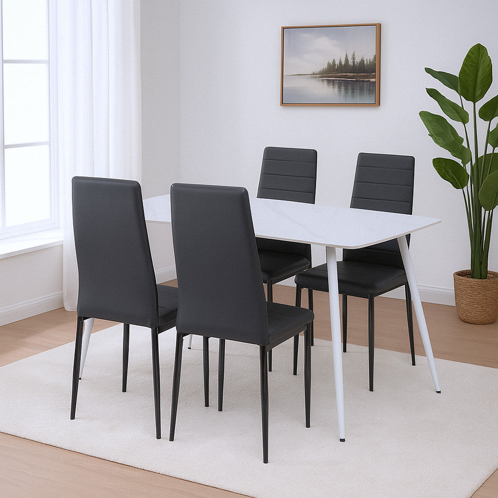 Set de masă Jenna 4+1 negru