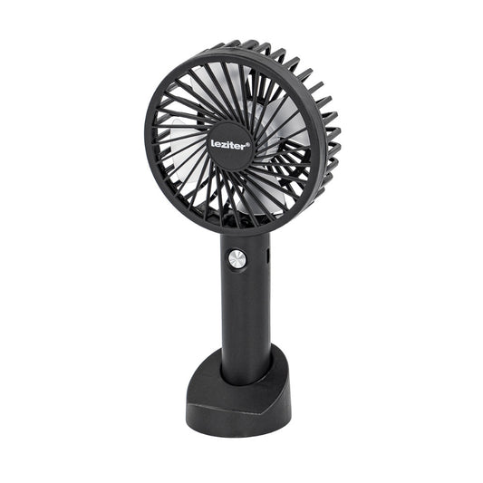 Ventilator portabil USB Galar cu suport, 4 W, 1200 mAh, negru