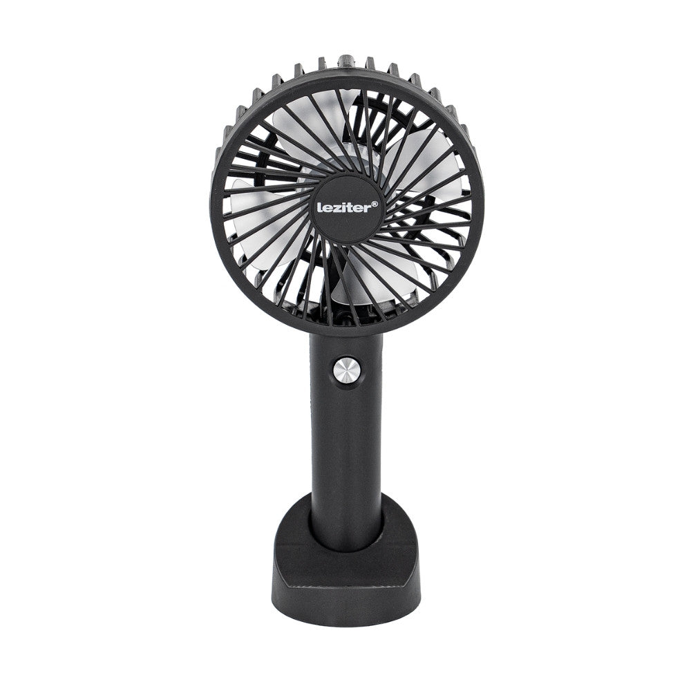 Ventilator portabil USB Galar cu suport, 4 W, 1200 mAh, negru
