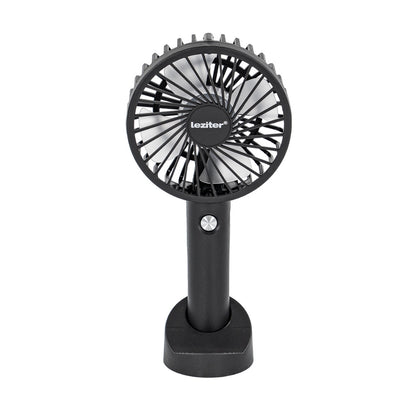 Ventilator portabil USB Galar cu suport, 4 W, 1200 mAh, negru