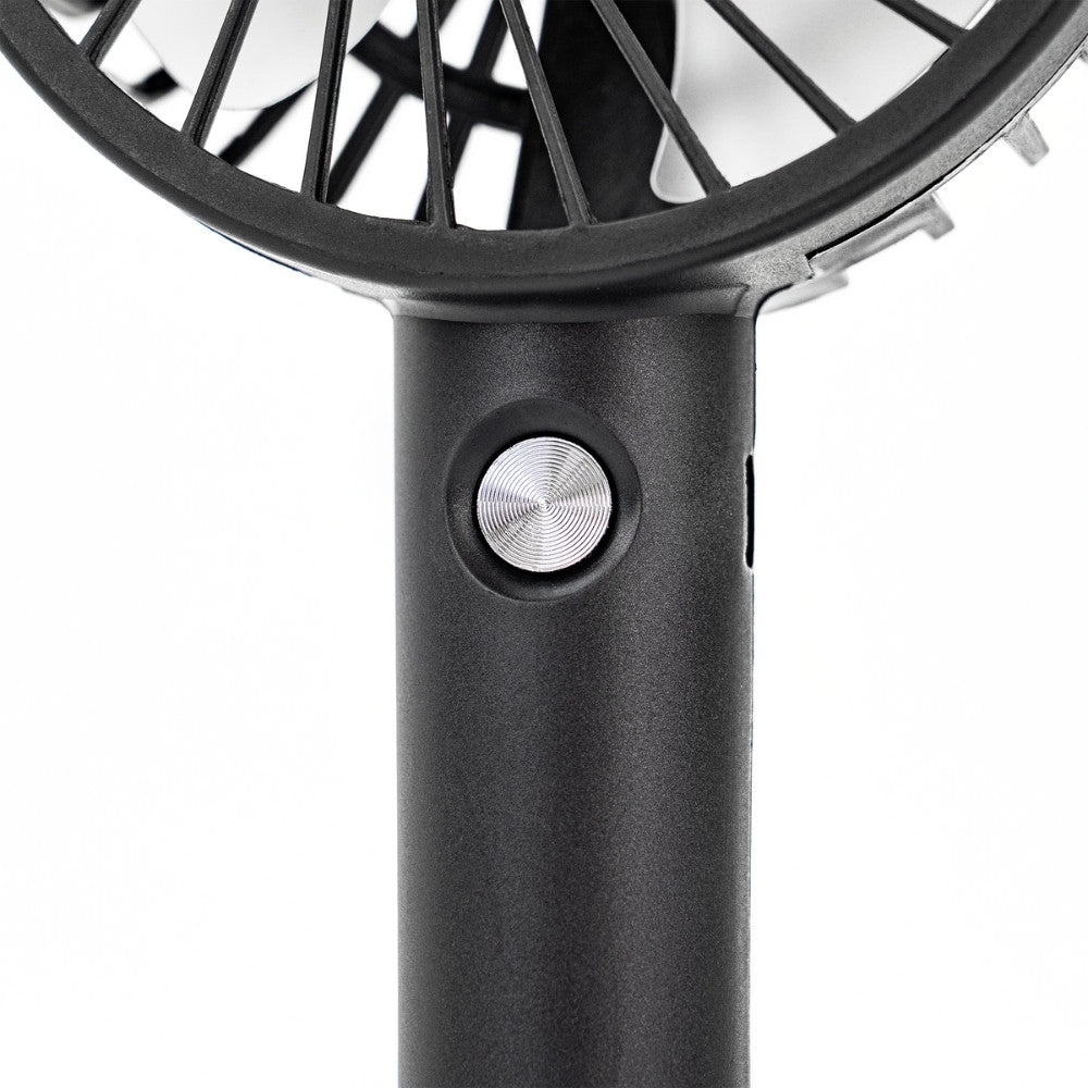 Ventilator portabil USB Galar cu suport, 4 W, 1200 mAh, negru
