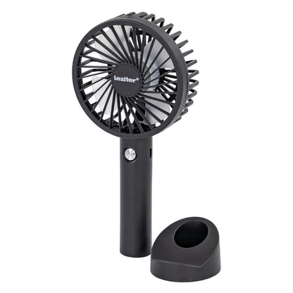 Ventilator portabil USB Galar cu suport, 4 W, 1200 mAh, negru