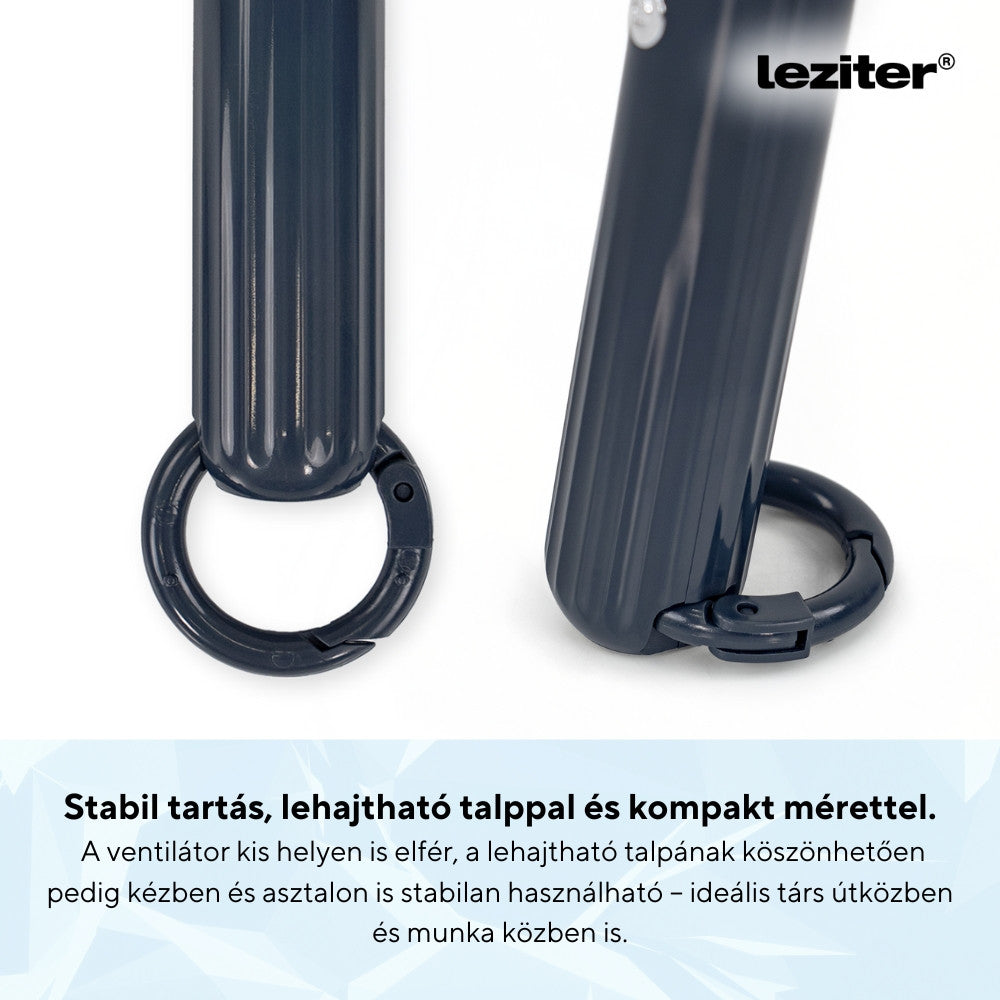 Ventilator portabil USB Rico, 5 W, 2000 mAh, negru