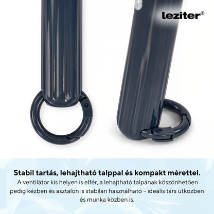 Ventilator portabil USB Rico, 5 W, 2000 mAh, negru