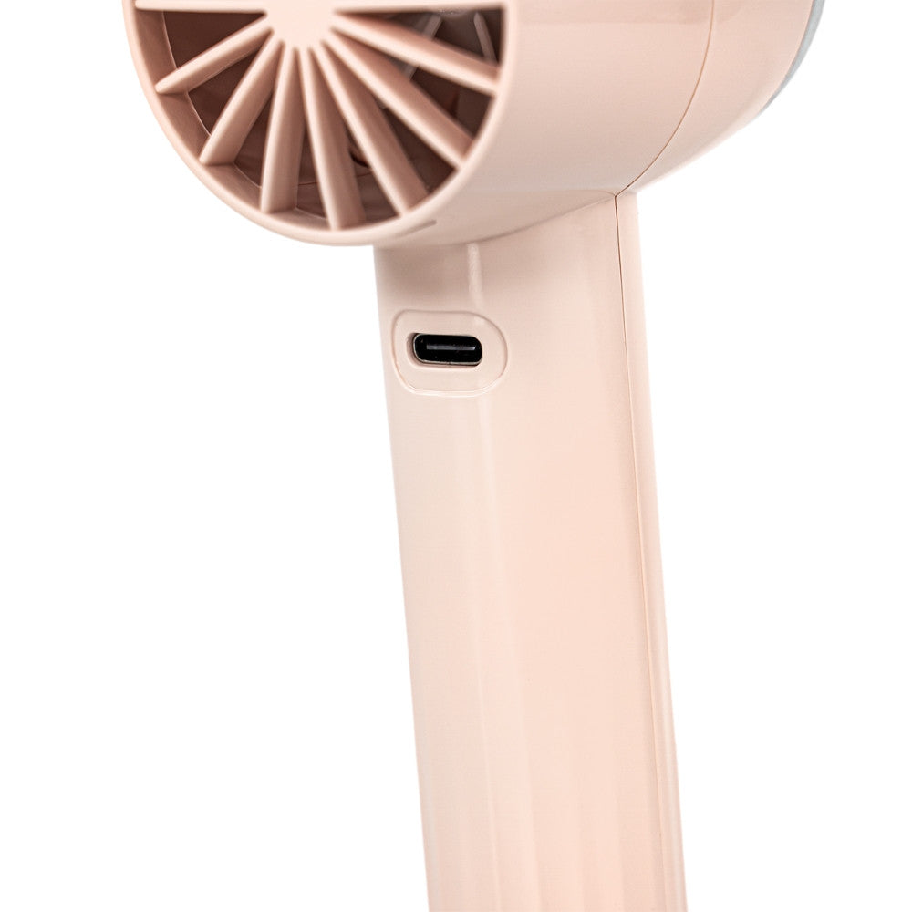Ventilator portabil USB Rico, 5 W, 2000 mAh, roz