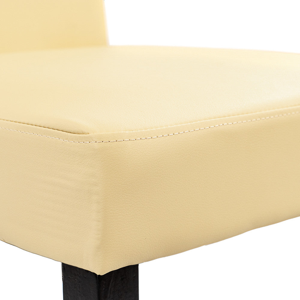 Scaun de sufragerie din piele Kelly, bej