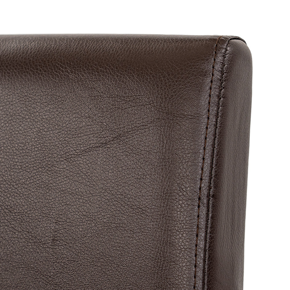 Scaun de sufragerie din piele Kelly, maro