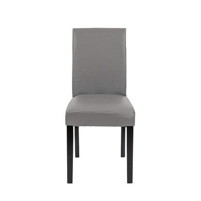 Scaun de sufragerie din piele Kelly, gri
