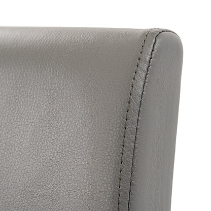 Scaun de sufragerie din piele Kelly, gri