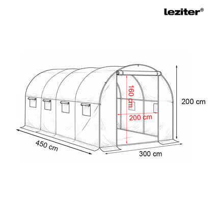 Cort din folie 200x300x450 cm cu cadru ranforsat + folie