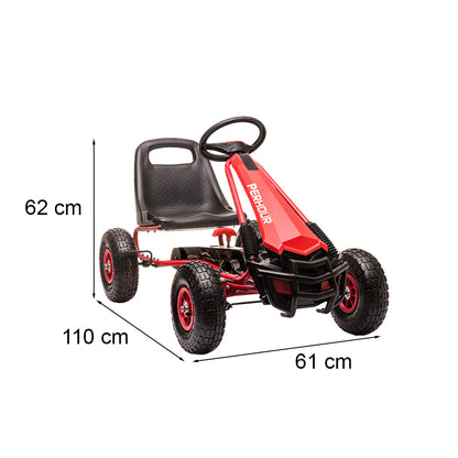 Kart cu pedale roșu