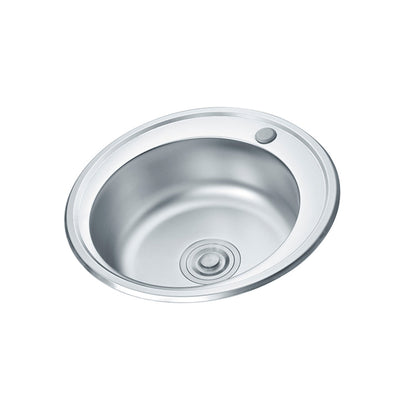 Chiuvetă rotundă Teur din oțel inoxidabil cu o singură cuvă
