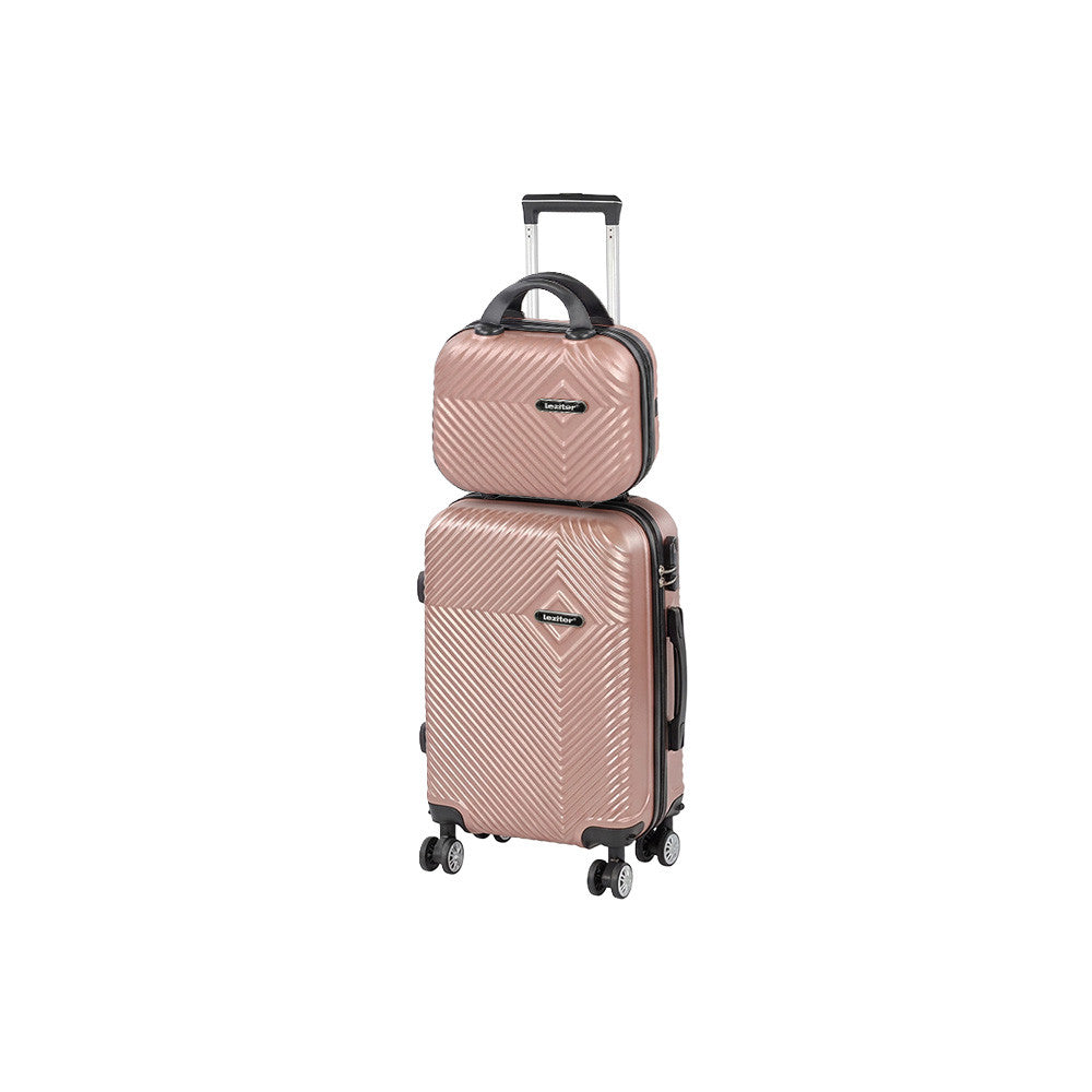 Set valize cu rotile Travelux Pro III, auriu-roșu