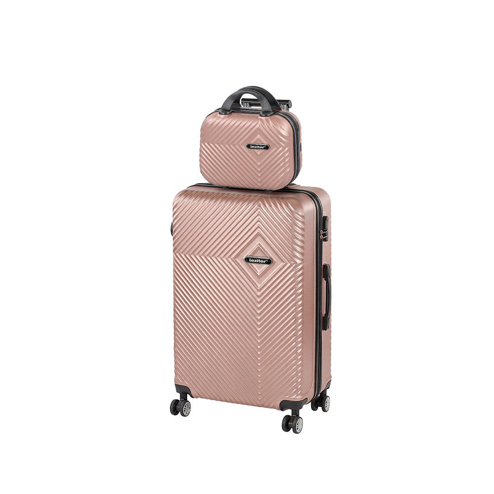 Set valize cu rotile Travelux Pro V, auriu-roșu