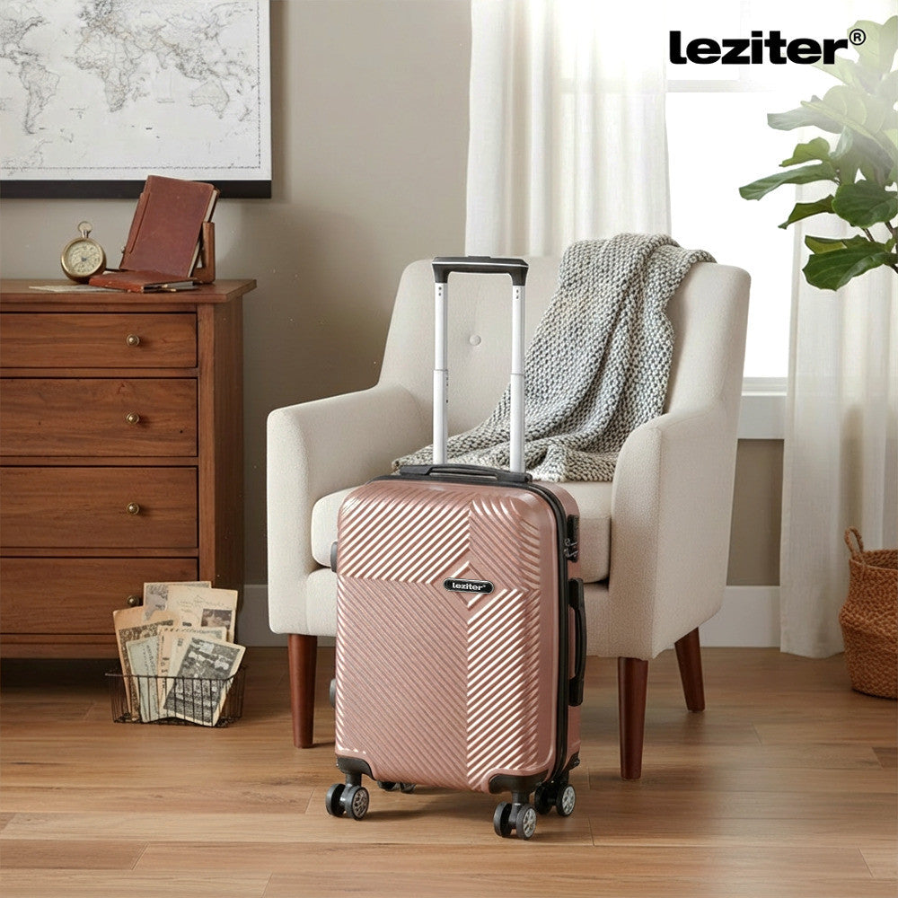 Set valize cu rotile Travelux Pro XIX, auriu-roșu
