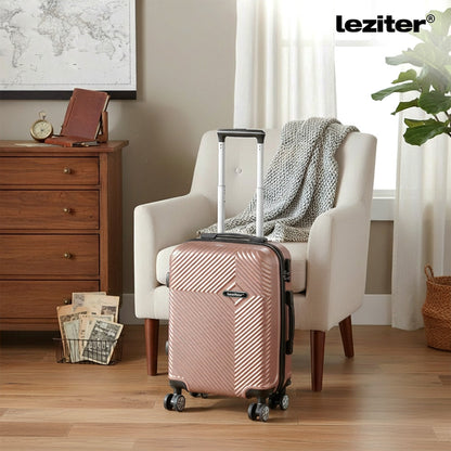 Set valize cu rotile Travelux Pro XV, auriu-roșu