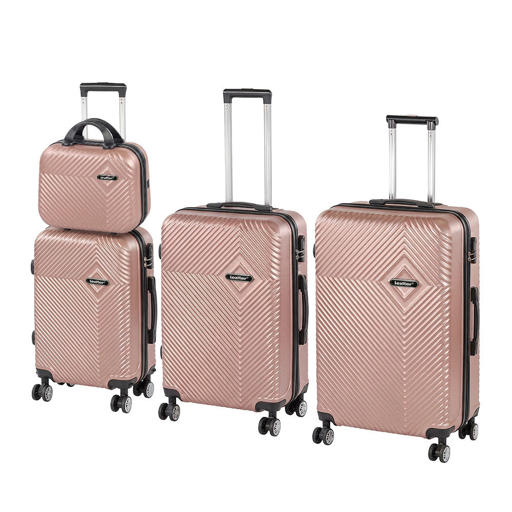 Set valize cu rotile TraveLux Pro XXV, auriu-roșu