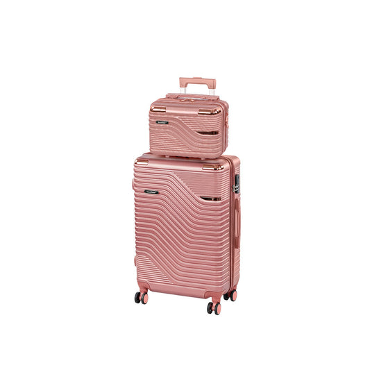 Set valize cu rotile Travelux Urban IV roz somon