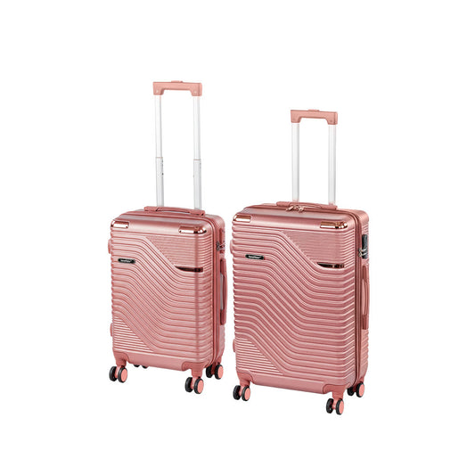 Set valize cu rotile Travelux Urban IX roz somon