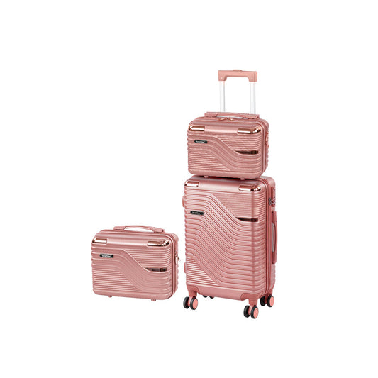 Set valize cu rotile Travelux Urban XII roz somon