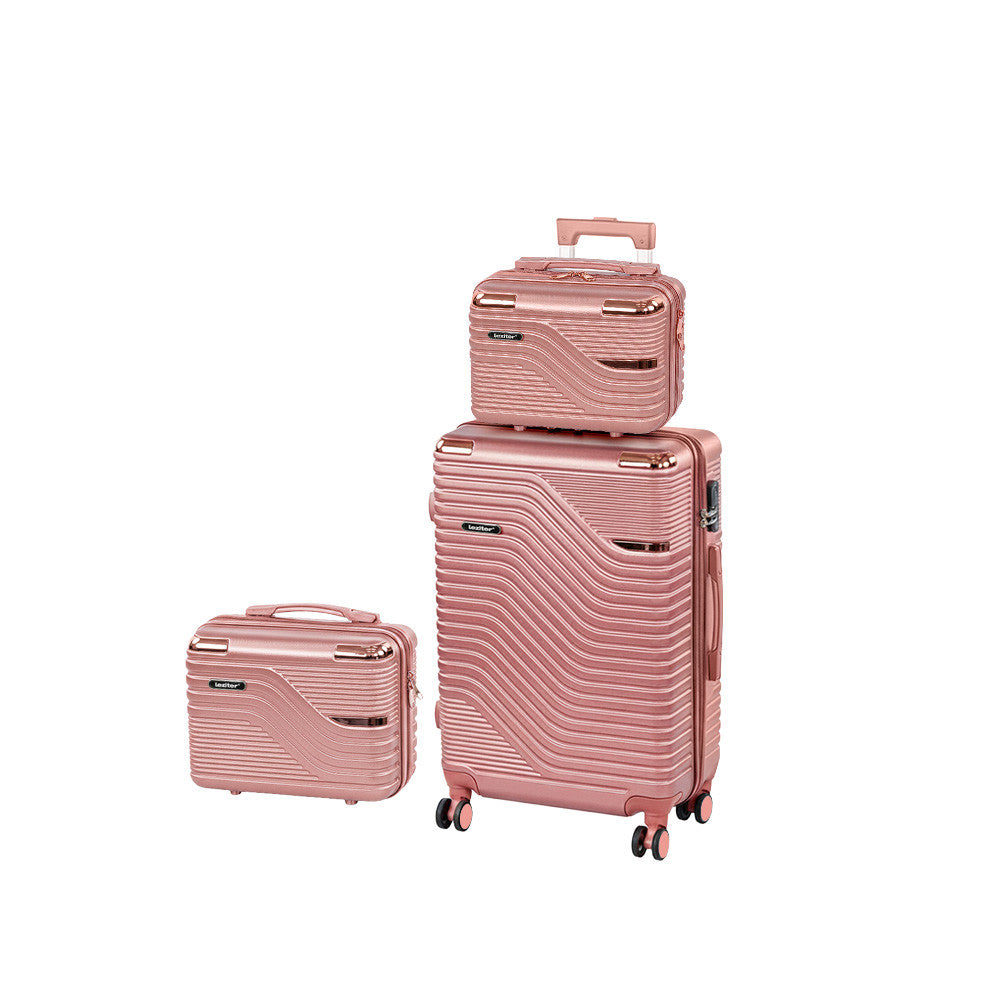 Set valize cu rotile Travelux Urban XIII roz somon