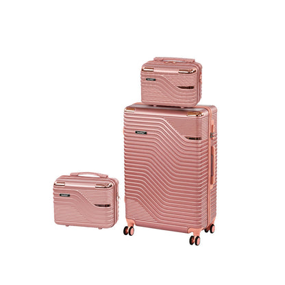 Set valize cu rotile Travelux Urban XIV roz somon