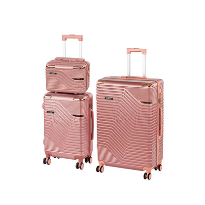 Set valize cu rotile Travelux Urban XVI roz somon