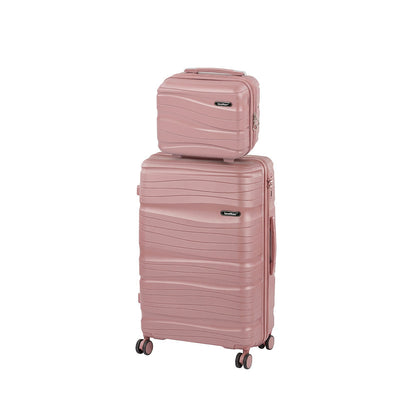 Set de valiză cu rotile TraveLux Voyager IV roz mov