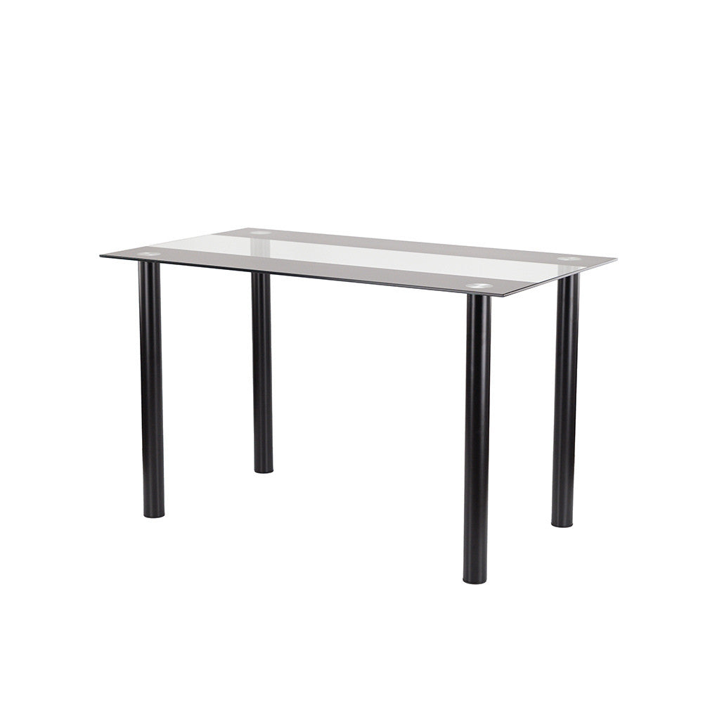 Masă de dining pătrată Riona 120 cm din sticlă neagră