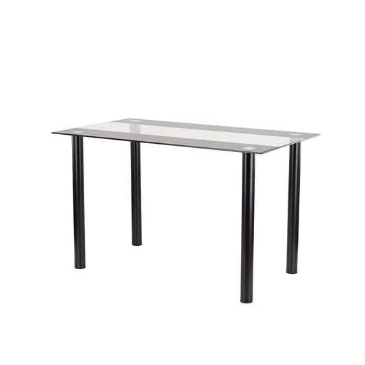 Masă de dining pătrată Riona 120 cm din sticlă neagră
