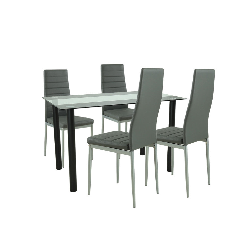 Set de masă Mezza 4+1 gri-gri