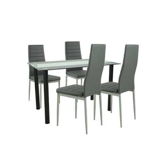 Set de masă Mezza 4+1 gri-gri