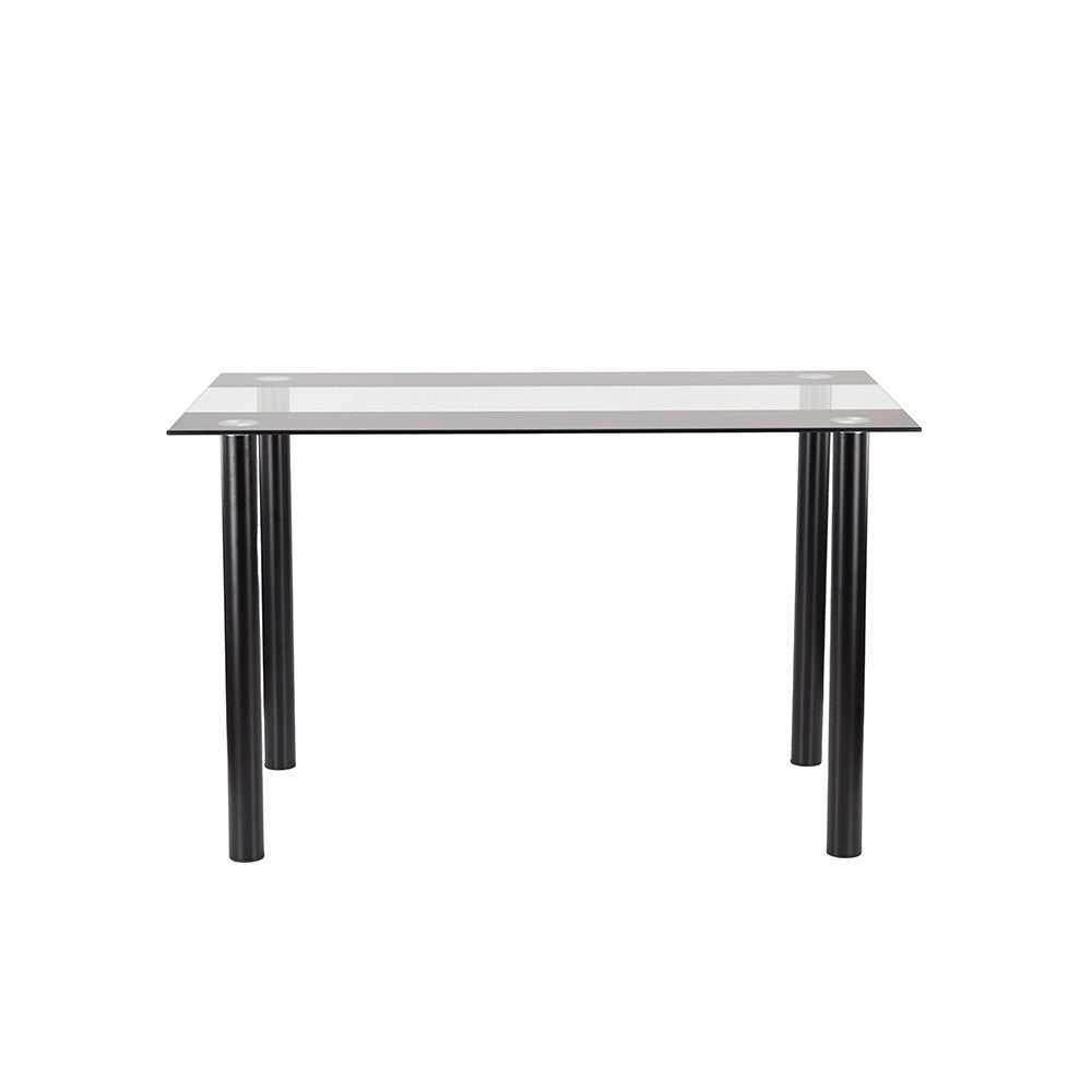 Masă de dining pătrată Riona 120 cm din sticlă neagră