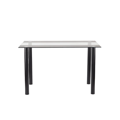 Masă de dining pătrată Riona 120 cm din sticlă neagră