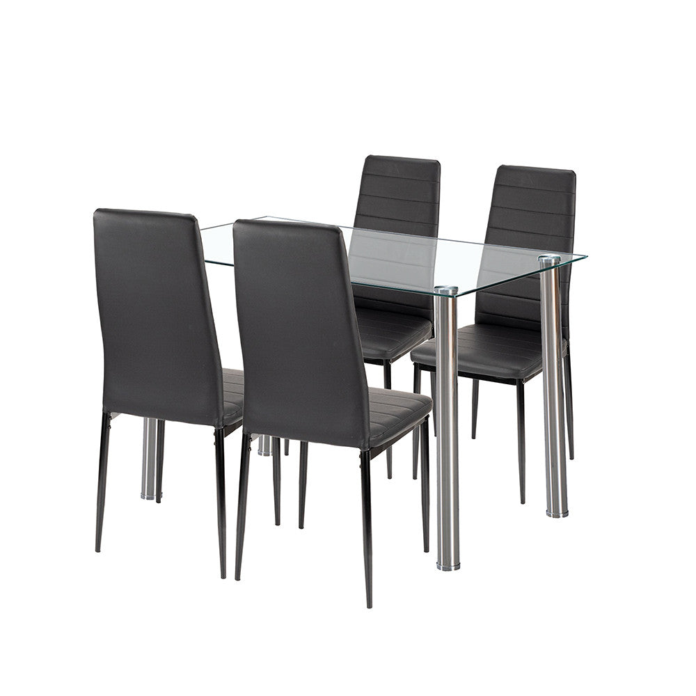 Set de masă Nolen 4+1 negru