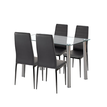 Set de masă Nolen 4+1 negru