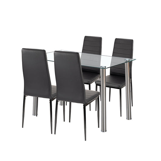 Set de masă Nolen 4+1 negru
