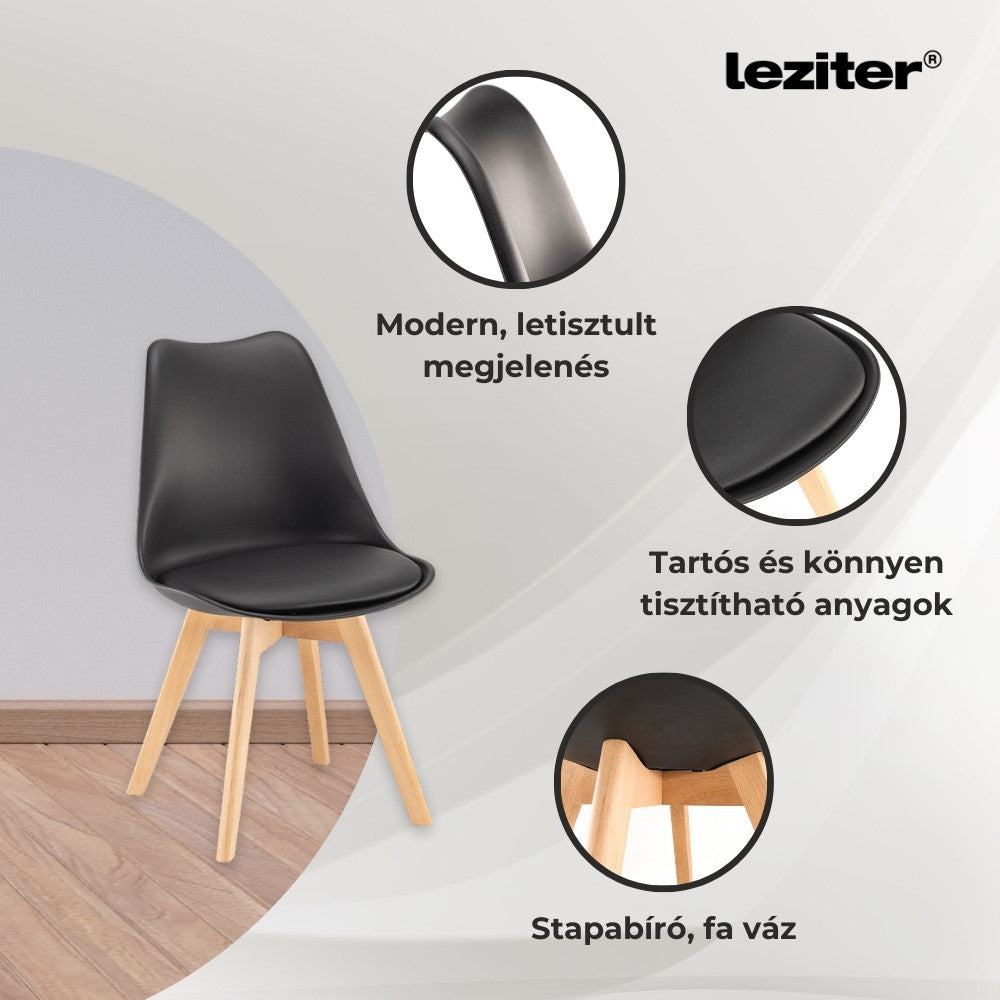 Set de masă Zelma 6+1 negru