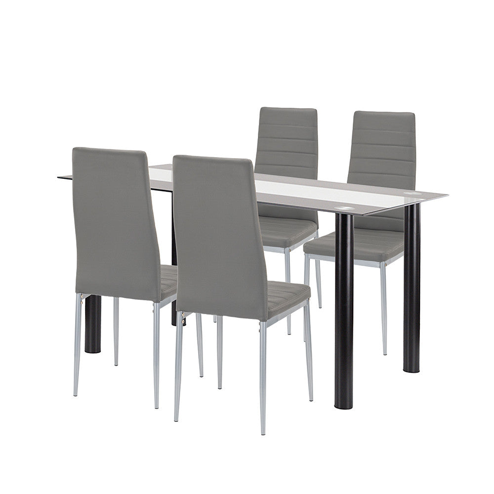 Set de masă Denton 4+1 gri-gri