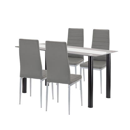 Set de masă Denton 4+1 gri-gri