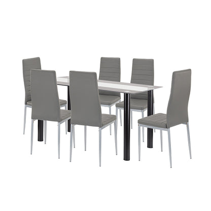 Set de masă Denton 6+1 gri-gri