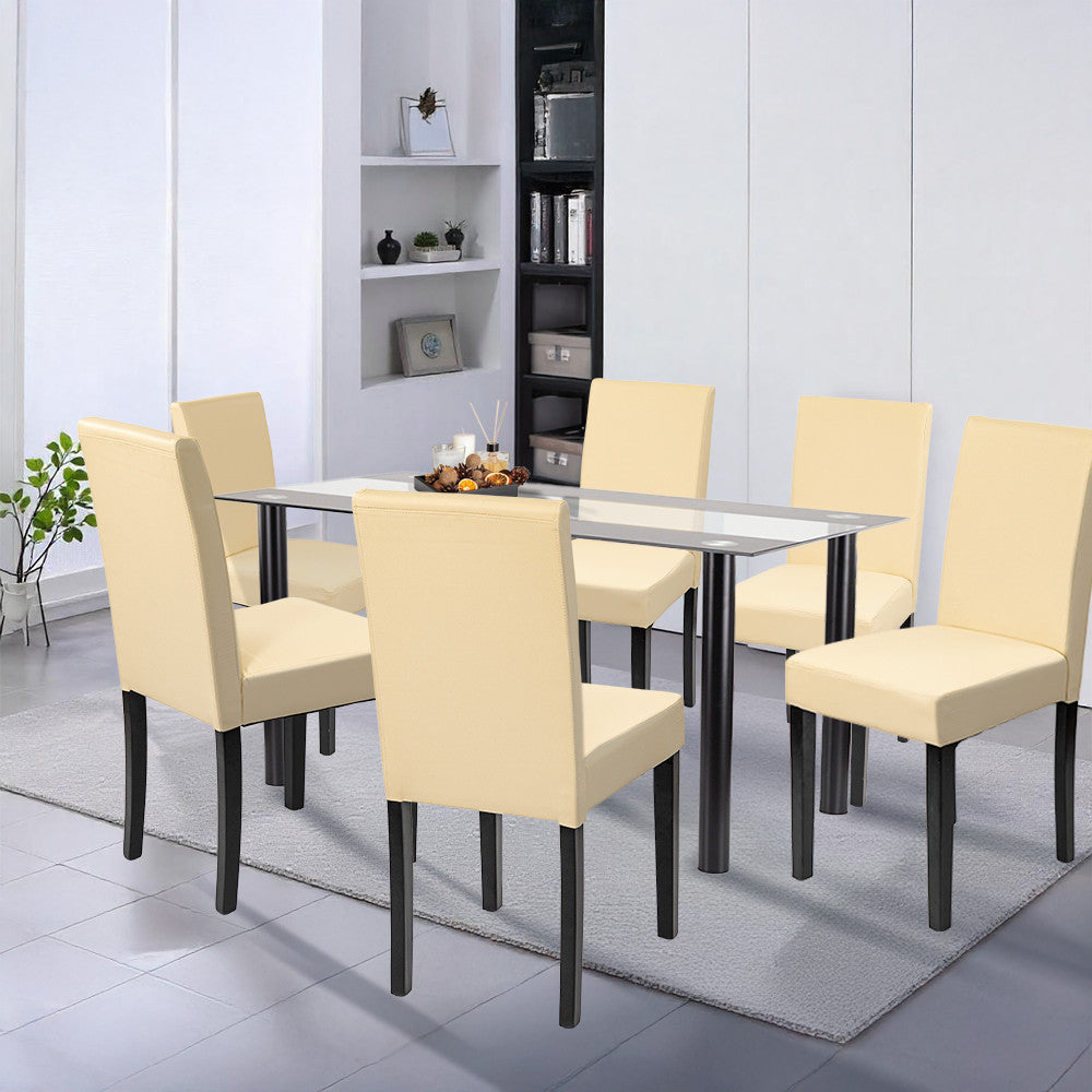 Set de masă Cadiz 6+1 negru-bej