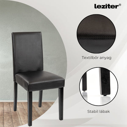 Set de masă Cadiz 6+1 negru-negru