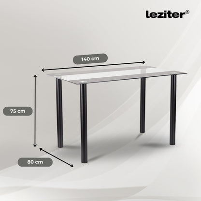 Set de masă Cadiz 4+1 negru-maro